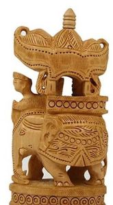 Wooden Huda Ambabari Elephant Statue