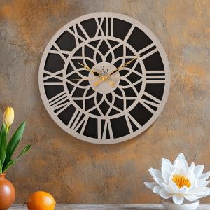 British Royal Ivory Fretwork Roman Wall Clock