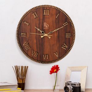 Royal Heritage Jute Grand Silent Voyage Chronometer with Roman Numerals Wall Clock