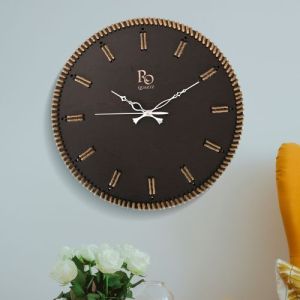 The Grand Black Shadow Dual-Line Jute Silent Mariner Wall Clock