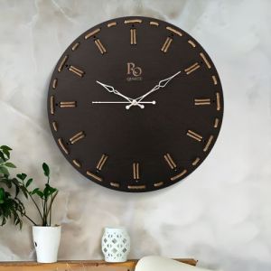 The Handcrafted Black Shadow Dual-Line Jute Silent Mariner Wall Clock