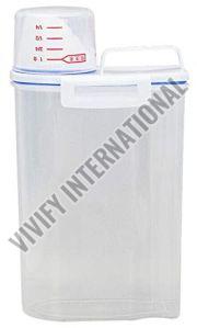 Plastic 2 Litre Rice Storage Container, Color : Transparent
