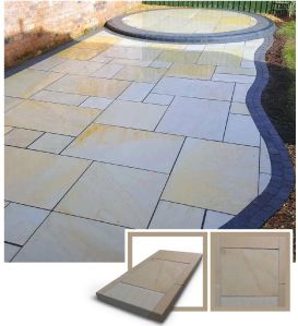 Polished Golden Mint Sandstone Slab Standard for Construction