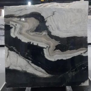 Polished Panda White Marble Slab for Construction