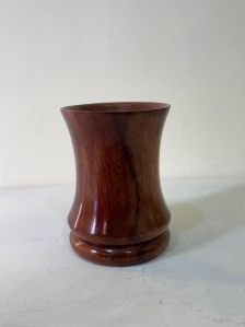 Brown Wooden Tumbler Glass for Juice, Or Cocktails