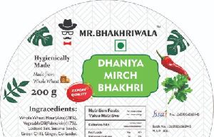 Dhaniya Mirchi Bhakhri, Packaging Type : Plastic Wrap