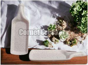 Ivory Dot Ceramic Serving Platter