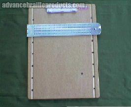 4 Line 37 Cells Braille Writing Slate With Fixed Clamp Board
