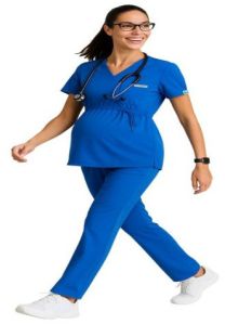 Blue Maternity Scrubs Uniform