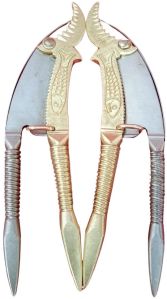 Metal Golden and Silver Nut Cracker