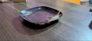 Natural Buffalo Horn Plates, Color : Brown Cream for Home