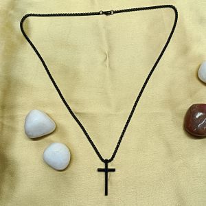 Black Matte Cross Pendant