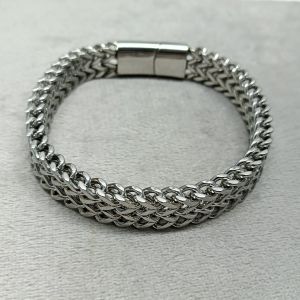 Braided Dual Row Chain Bracelet