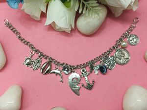 Coastal Charm Adjustable Silver Bracelet