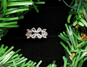 Dazzling Linked Floral Ring