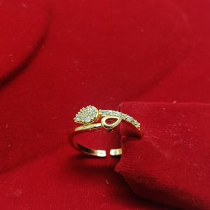 Gold-Tone Safety Pin Ring