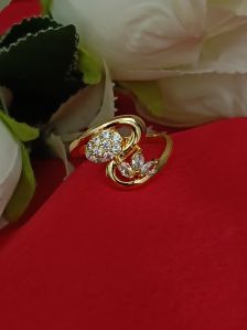 Gold-Tone Swirling Ring