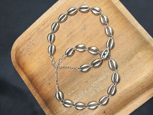 Metallic Cowrie Shell Anklet