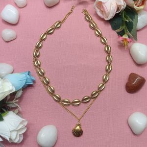Minimal Aesthetic Multilayer Shell Necklace
