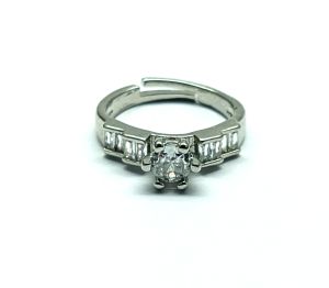 Silver-Tone Dual-Band Ring