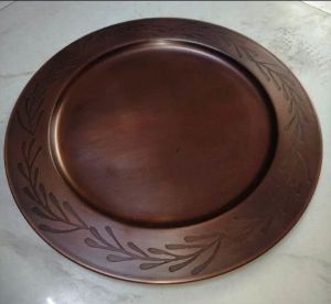Antique Round Metal Charger Plate