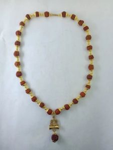 Handcrafted Rudraksha Prayer Mala, Color : Brown