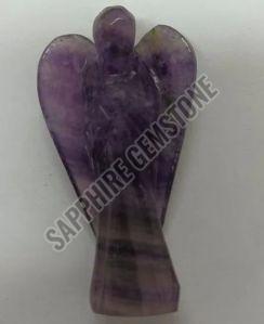 Amethyst Crystal Angel Pendulum for Divination, Color : Purple