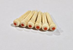 Bone with Red Jasper Bridge Pins