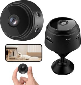 Krish Plastic Wireless Magnetic HD Smart Camera, Color : Black