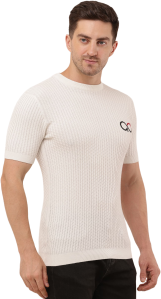 Adada Ribbed Short Sleev Kintted Shirt
