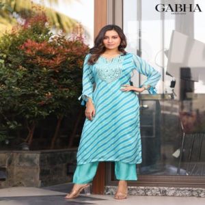 Chinnon Printed Kurti Pant Set