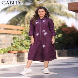 Cotton Embroidery Printed Women Dress