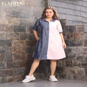 Denim Plain Women Dress