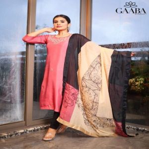 Embroidery Silk Kurta Set with Dupatta