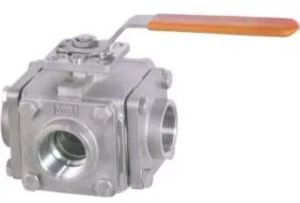 3-way Ball Valve Class 150 Floating Ball Screwed