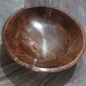 Polished Round Wooden Bowl