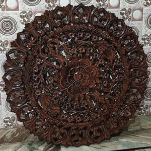 Round Wooden Wall Panel