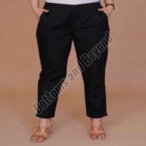 Ladies Black Cotton Pant