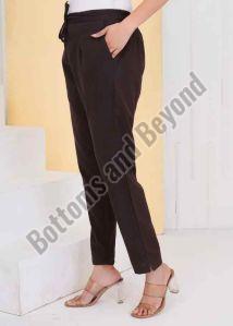 Ladies Coffee Brown Cotton Pant