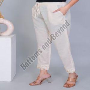 Ladies Golden Grace Khadi Crochet Pant