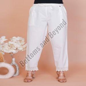 Ladies Mandala Cutwork Off-White Crochet Pant