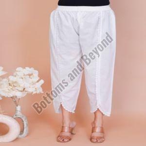 Ladies White Tulip Pant