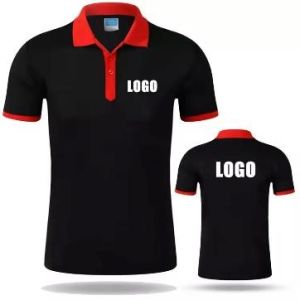 Cotton Logo Men Collar Promotional T Shirts, Color : Black ( Base )