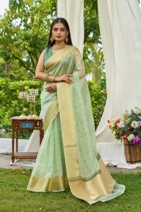 Ladies Sky Simmer Silk Sarees