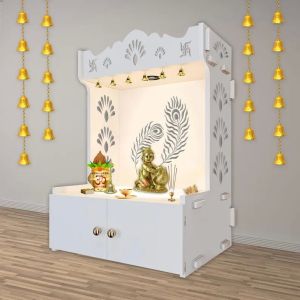 fancy white wooden temple