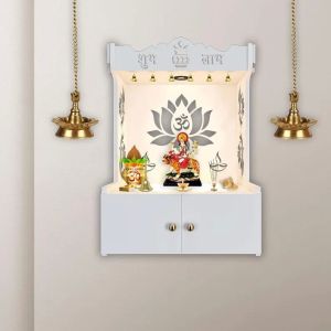 Flower Symbol Whtie Wooden Temple