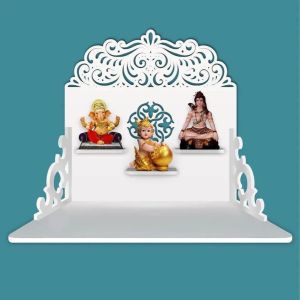 Handcrafted Whtie Wooden Temple