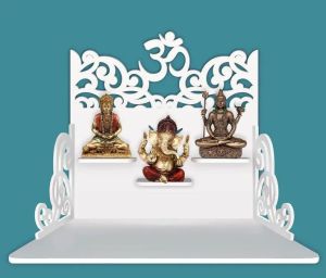 Wall Mounted Whtie Wooden Temple
