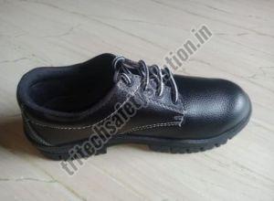 Synthetic Leather Black Industrial Safety Shoes 6, 7, 8, 9