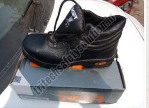 Leather Tiger High Ankle Safety Shoes, Sole Material : Rubber